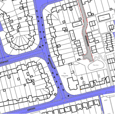 Planned planting of trees.